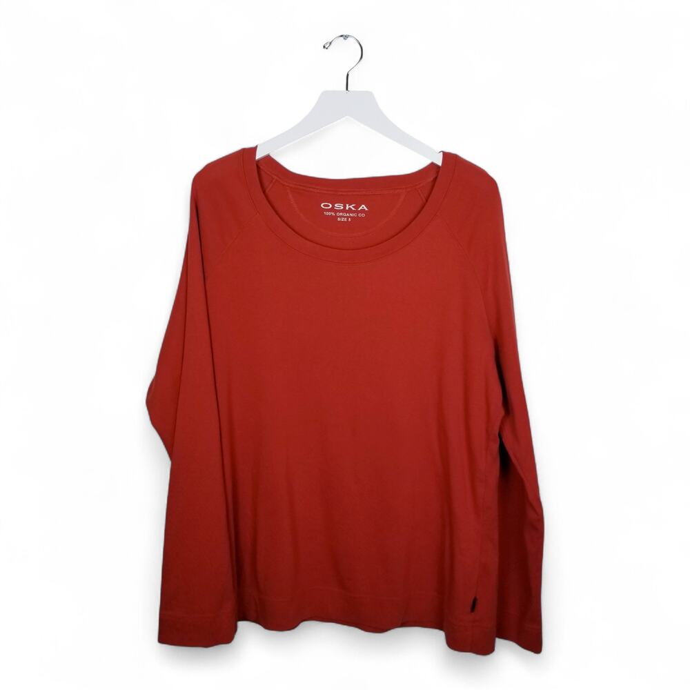 OSKA 100% Organic Cotton Scoop Neck L/S T-shirt Top Germany - US 14 - (Oska 5)